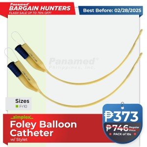 Bargain Hunters - Simplex Foley Balloon Catheter 2 Way Fr10 (40cm) w/ stylet  sold per 10s